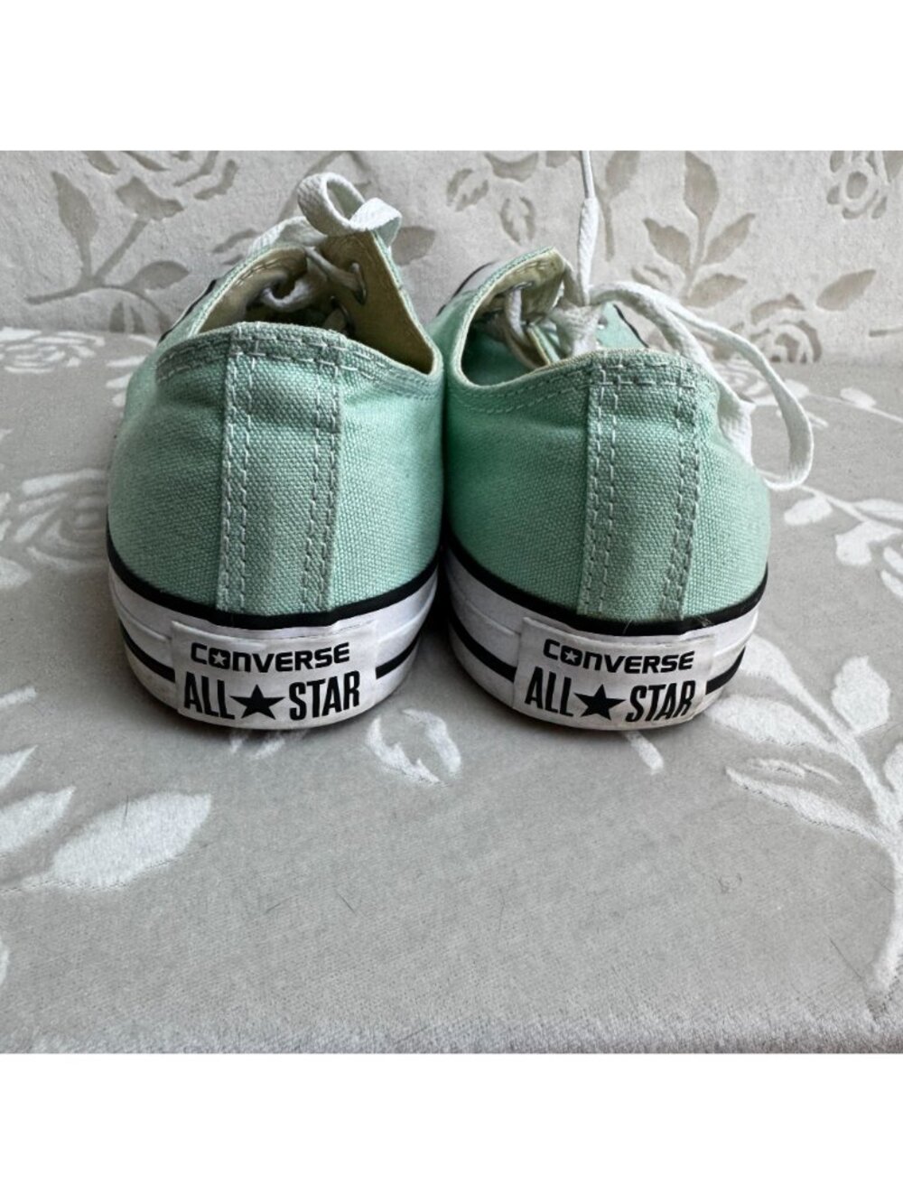 Converse All Star Low Top Sneakers Mint Green Canvas Chuck Taylor Wmns 9 Mens 7 - Picture 4 of 8